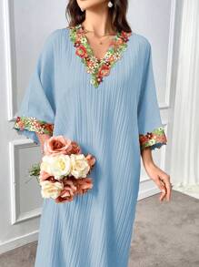 Al Najma Women's Turkish Kaftan & Arab Traditional Long Dress,Modest