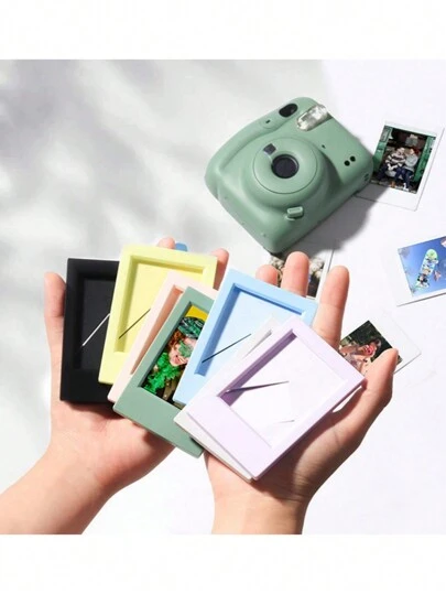 1 件适用于迷你经典垂直相框、简约 3 英寸迷你彩色创意相框支架、桌面装饰，用于存储和展示纪念照片、收藏卡和粉丝回忆