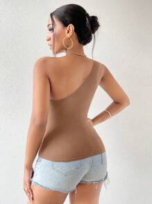 VaVaBold 女士纯色无袖休闲衬衫，简约时尚日常穿着