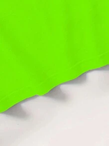 Manfinity Campus Court Sudadera casual de hombre con cuello redondo, manga larga, de unicolor con parches y estampado - Verde - Ver 3