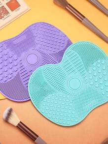 1 Pack Silicone Apple Scrub Pad With Suction Cup Silicone Scrub Pad Beauty Tool Scrub Pad Makeup Brush Cleaning Pad Daily Cleaning Beauty Brush Makeup Brush Scrub Pad Portable Case Storage Cosmetics Storage Makeup