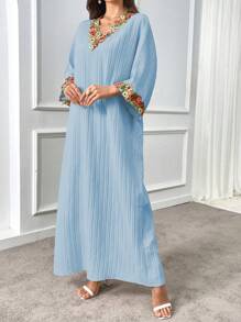 Al Najma Women's Turkish Kaftan & Arab Traditional Long Dress,Modest