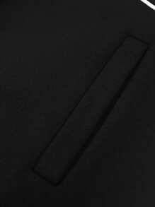 Manfinity Homme Plus Size Men's Letter Print Long Sleeve Casual Baseball Jacket