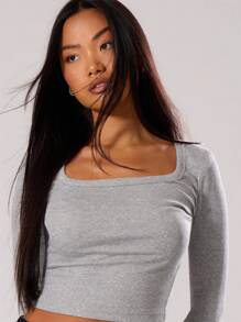 MUSERA Women T-Shirts Vacation Spring Summer Basic Casual Holiday - Grey - View 5