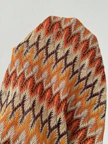 Breezaya Regenbogenmuster Häkel-Optik Maxikleid