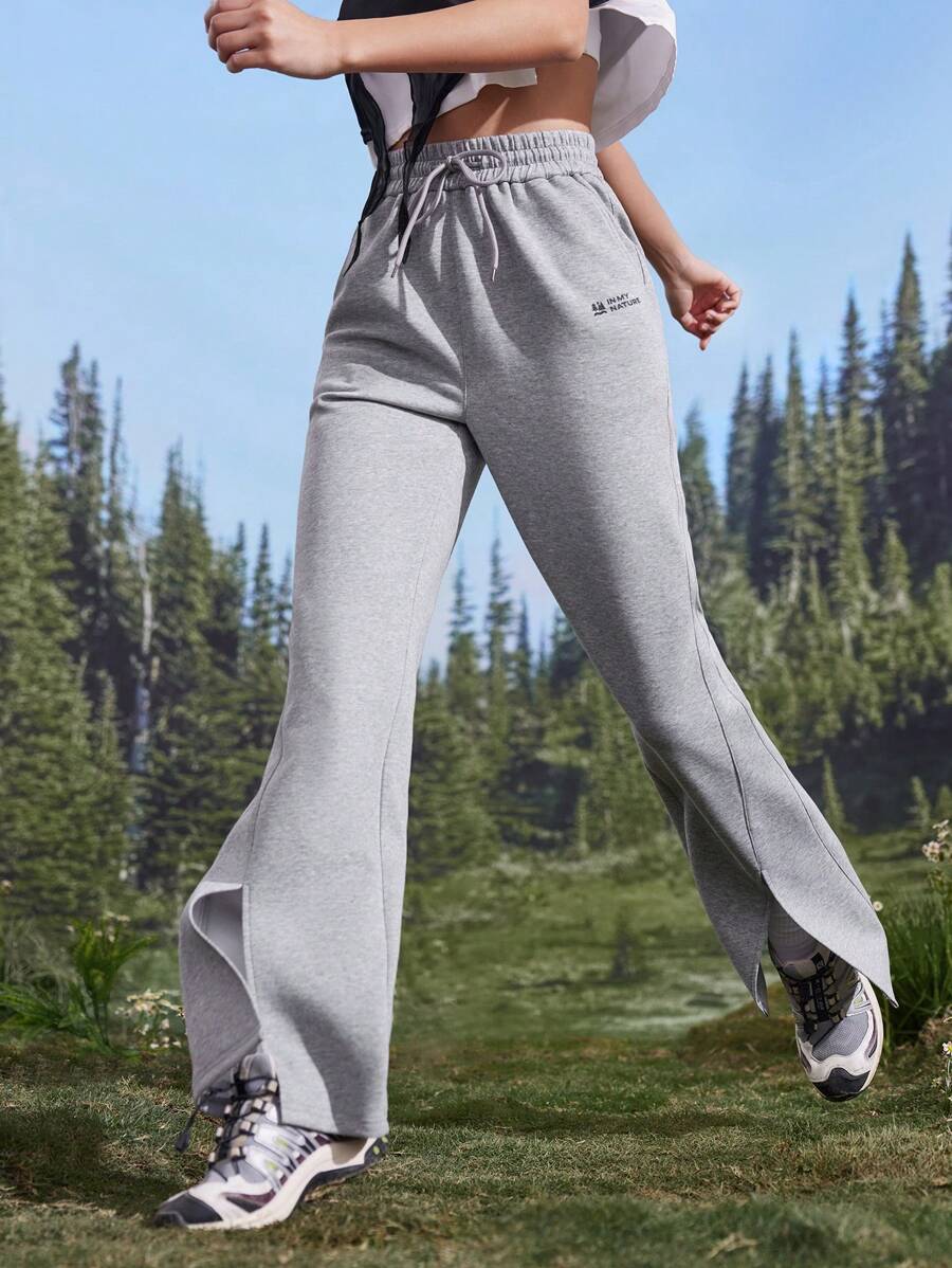 In My Nature Women's Front Tie Pockets Plain Casual Outdoor Sweatpants & Joggers