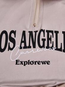 SHEIN 1 件 Tween 女童卡其色时尚休闲连衣裙 - 卡其色 - 查看 5