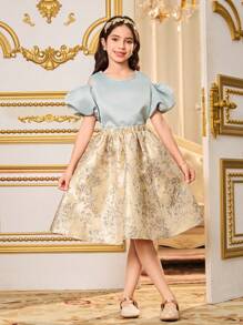 2 件套少女落肩上衣和优雅短裙套装，适合派对、斋月节 - 彩色 - 查看 6