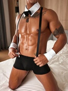 Men's Plain Simple Bow Decor Costume