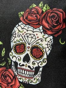 ROMWE Goth 女士简约拉链单肩包，休闲日常收纳包