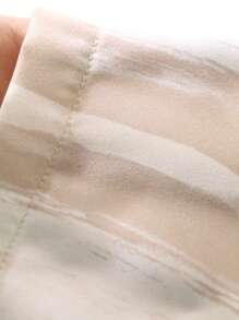 DAZY Combinaison courte avec ceinture et col de blazer rayée, pour femmes - Kaki - Voir 10