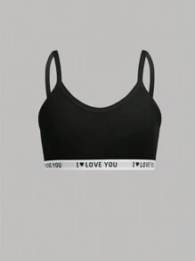 SHEIN 6pcs Tween Girls Casual Sports Letter Graphic Elastic Knit Soft Breathable Underwear Set