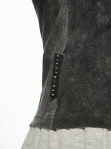MISSGUIDED Top déchiré texturé de base casual streetwear essentiel pour l'automne et l'hiver, inspiration vintage à manches longues, t-shirt grunge