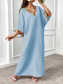 Al Najma Women's Turkish Kaftan & Arab Traditional Long Dress,Modest