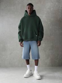 SUMWON Essential Oversized Hoodie Athletic Streetwear Sweatshirt Heavy Weight Casual Relaxed Fit Drawstring Hood Winter Fall Lounge Athleisure Classic Warm