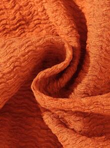 SHEIN Baby Girl Summer Solid Textured Sleeveless Top And Elastic Waist Loose Pants Set - Orange - View 3