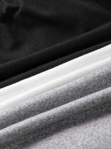 3 件套女式纯色拼接松紧腰休闲裤 - 彩色 - 查看 6