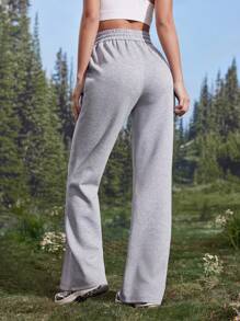 In My Nature Women's Front Tie Pockets Plain Casual Outdoor Sweatpants & Joggers