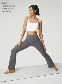 GLOWMODE 31英寸featherfit™超高腰彎曲縫製喇叭褲襪 - Volcanic Gray - 查看 10