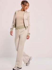 MUSERA Distressed Waist Flared Sweatpants Vacation Casual Summer - Khaki - View 6