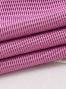 Souflis Souflis Baby Girls' Korean Style Cute Car Pattern With Ruffle Collar & Bowknot, Purple Ribbed Bodysuit, Summer - Purple - View 4