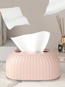 1pc Beautiful Plastic Tissue Box,Hanging Tissue Box With Adhesive Buckle ,Nordic Style, Paper Container, Desktop Tissue Holder, Plastic Tissue Box, Desktop Decoration, Home Use, Modern Decoration Holder, Used For Bathroom, Countertop