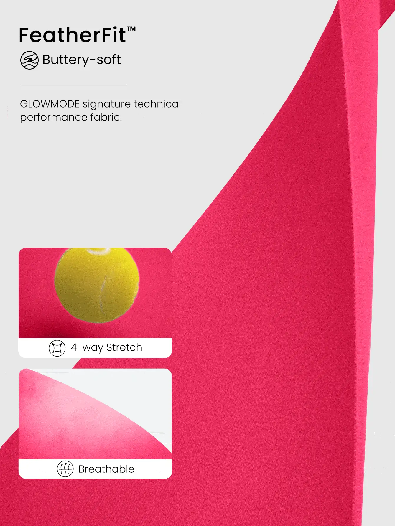 GLOWMODE FeatherFit™ Aktiv Linne Rosa - Tropisk rosa - Visa 6