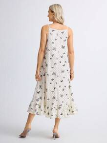 SHEIN LUNE Women's Minimalist Mid-Length Casual Slip Dress, Everyday Wear - White - View 6