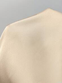 Breezaya Conjunto de 2 piezas de top camisola con cordón y falda con ribete contrastante para mujer