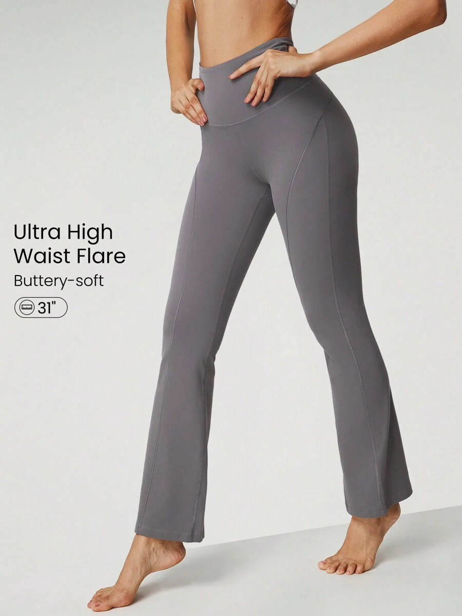 GLOWMODE 31英寸featherfit™超高腰彎曲縫製喇叭褲襪