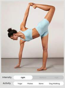 GLOWMODE FeatherFit™ Crossover Strap Sports Bra Gym Fall Winter