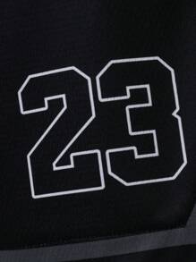 Gym Rark 男士纯色系带拼接字母印花休闲篮球运动短裤健身服跑步短裤 - 黑色 - 查看 6