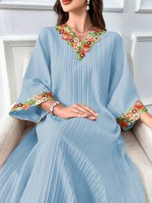 Al Najma Women's Turkish Kaftan & Arab Traditional Long Dress,Modest