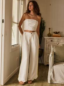 Aralina 夏季外出露肩短款上衣