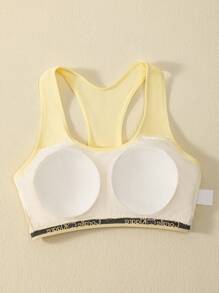 مجموعة 3 قطع ملابس داخلية مناسبة للمراهقات , متكونة من ألوان أحادية وألوان متداخلة, بتصميم جريء وبسيط بدون أكمام - متعدد الألوان - مشاهدة 5