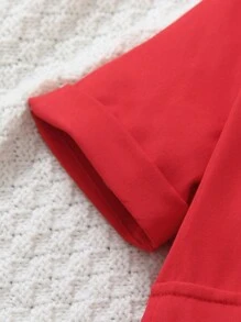 2pcs Suit Set - Short Sleeve Blazer Jacket & Shorts, Woven Formal Gentleman Outfit For Party - Burgundy - View 3