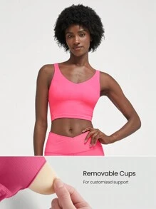 GLOWMODE FeatherFit™ U Back Cropped Active Tank Top Low Impact Yoga Daily
