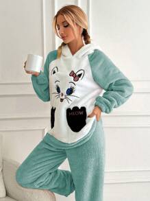 RueChic Women's Simple And Fashion Casual Daily Pajama Set