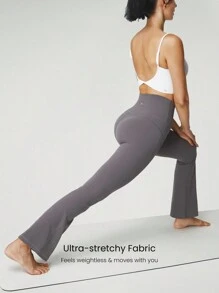 GLOWMODE 31英寸featherfit™超高腰彎曲縫製喇叭褲襪 - Volcanic Gray - 查看 5