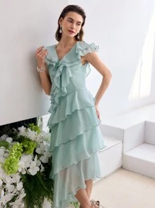 MOTF Soiréza Vestido con volantes y vuelo