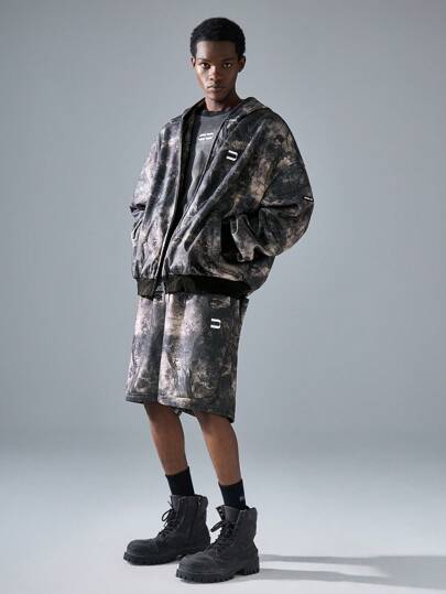 NEON BLANC 男士街头风格刺绣连帽运动衫，适合秋冬