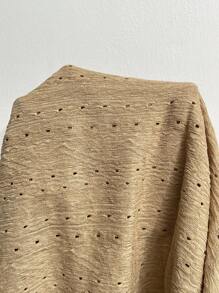 Breezaya 女士休闲提花蕾丝后背无袖 T 恤 - 卡其色 - 查看 7