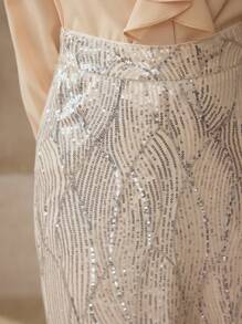 MOTF PREMIUM SEQUIN BIAS CUT SKIRT