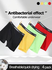 4 件套 男士字母休闲平角内裤