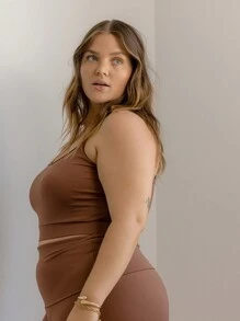 Aralina Curve Sleek Active Low Back Crop Tank Top
