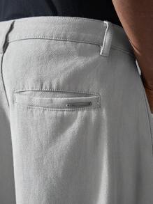NEON BLANC Men's Street Fashion Woven Pants, Tapered Leg Trousers, Streetwear Edition - Grey - View 6