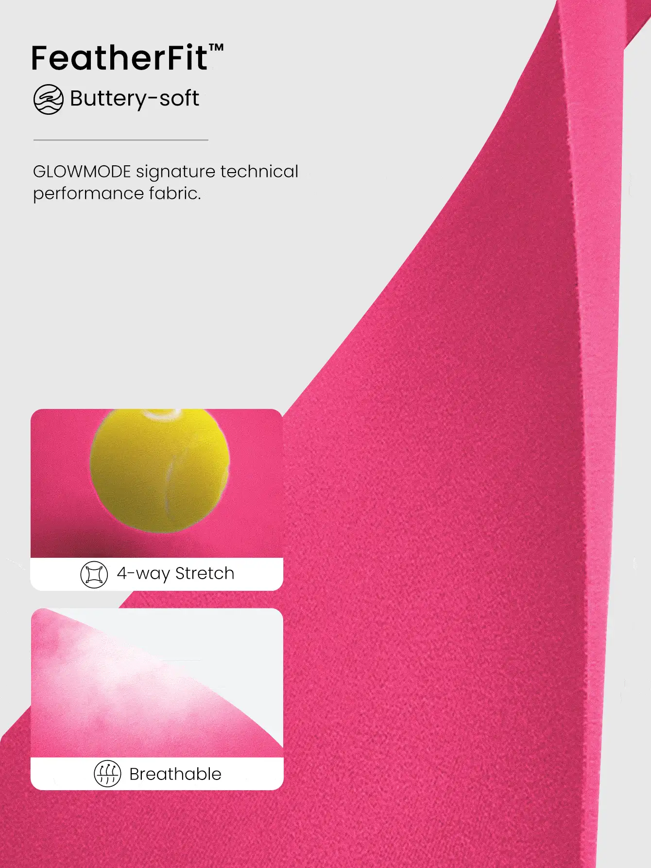 GLOWMODE Featherfit™十字交叉背心運動內衣輕支撐 - 熱帶粉紅色 - 查看 5