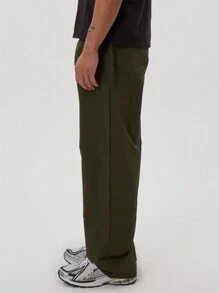 Musero Woven Cargo Trousers - Dark Green - View 3