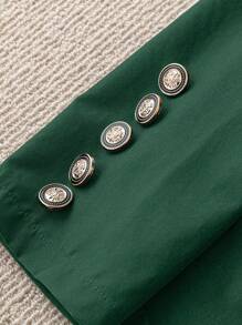 Celure Completo da donna taglia grande con blazer in contrasto e pantaloni, adatto per il Giorno di San Patrizio