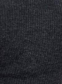 MISSGUIDED Ribbed Knit Co-Ord Set Button Front Sleeveless Crop Top High Waist Shorts Two Piece Loungewear Athletic Summer Set - Dark Grey - View 6